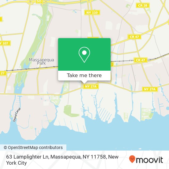 63 Lamplighter Ln, Massapequa, NY 11758 map