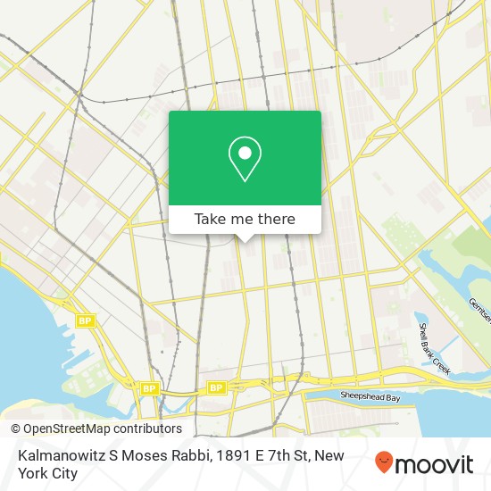 Mapa de Kalmanowitz S Moses Rabbi, 1891 E 7th St