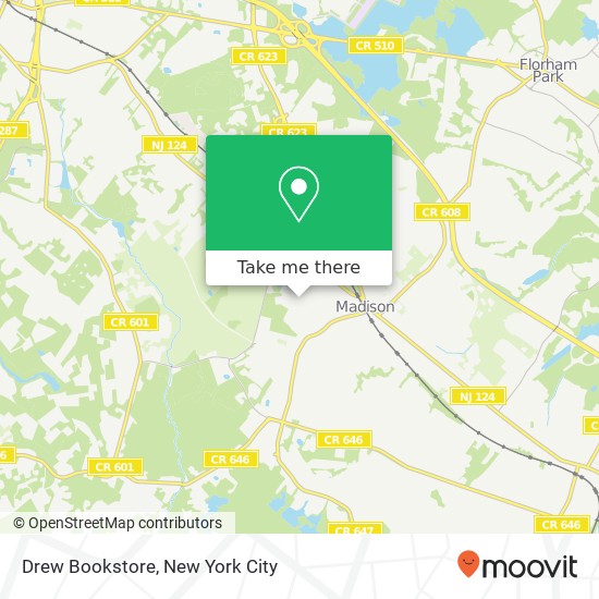 Drew Bookstore map