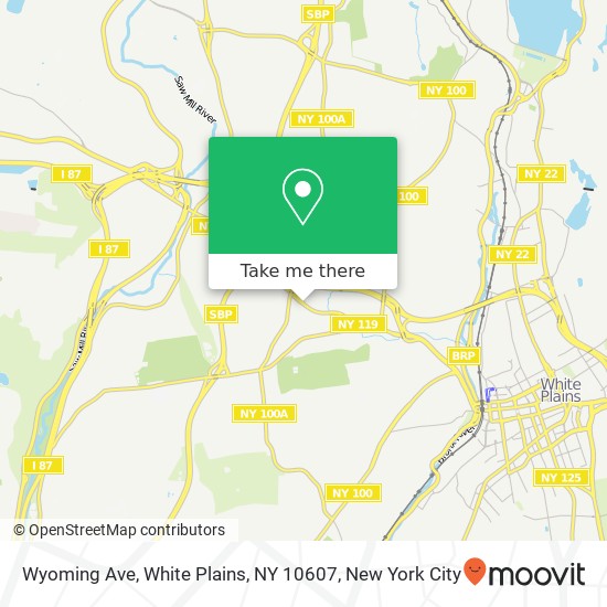 Mapa de Wyoming Ave, White Plains, NY 10607