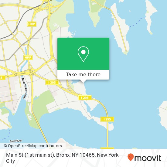 Mapa de Main St (1st main st), Bronx, NY 10465