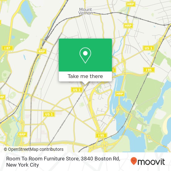 Mapa de Room To Room Furniture Store, 3840 Boston Rd