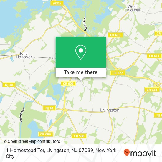 1 Homestead Ter, Livingston, NJ 07039 map