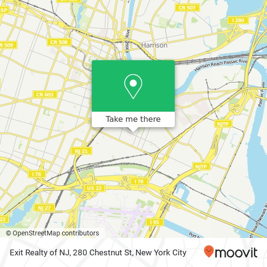 Exit Realty of NJ, 280 Chestnut St map