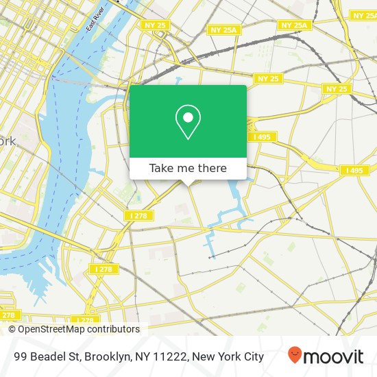 99 Beadel St, Brooklyn, NY 11222 map