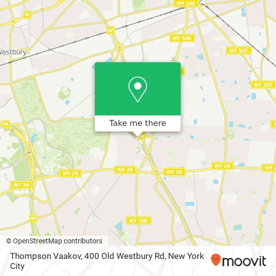 Thompson Vaakov, 400 Old Westbury Rd map