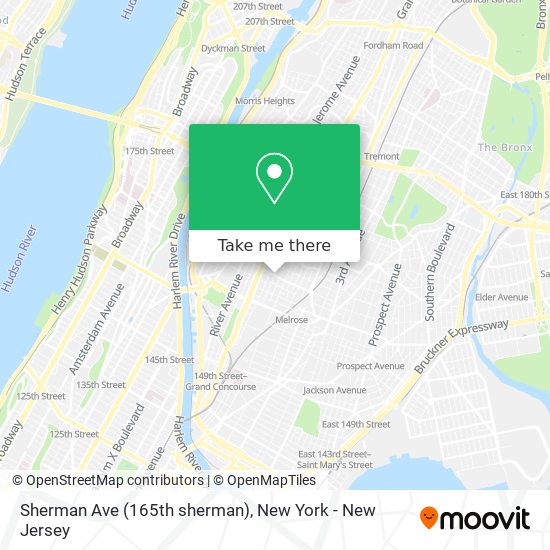 Mapa de Sherman Ave (165th sherman)