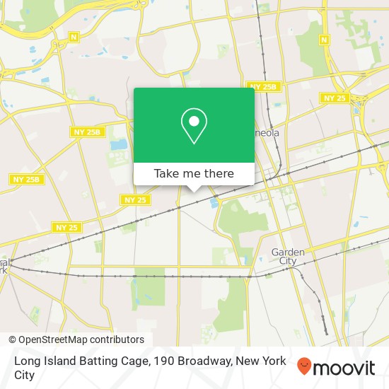 Long Island Batting Cage, 190 Broadway map