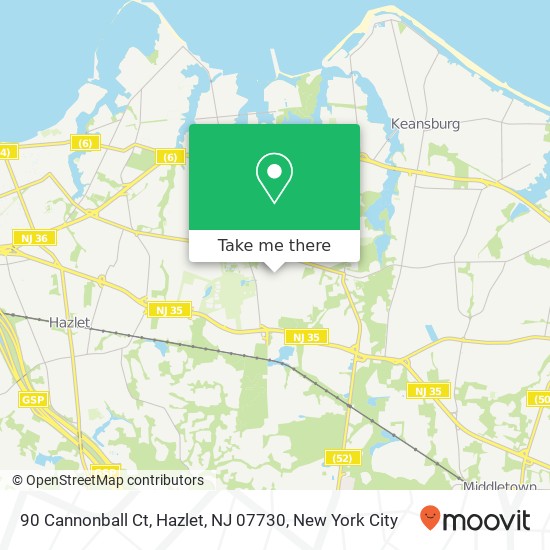 90 Cannonball Ct, Hazlet, NJ 07730 map