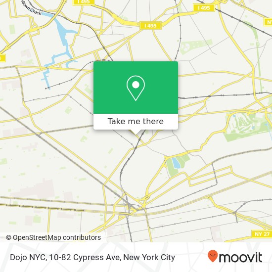 Mapa de Dojo NYC, 10-82 Cypress Ave