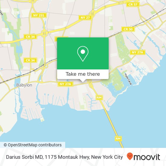 Darius Sorbi MD, 1175 Montauk Hwy map