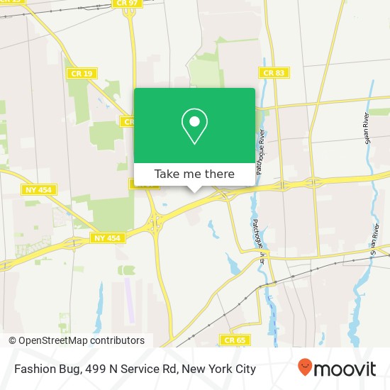 Mapa de Fashion Bug, 499 N Service Rd