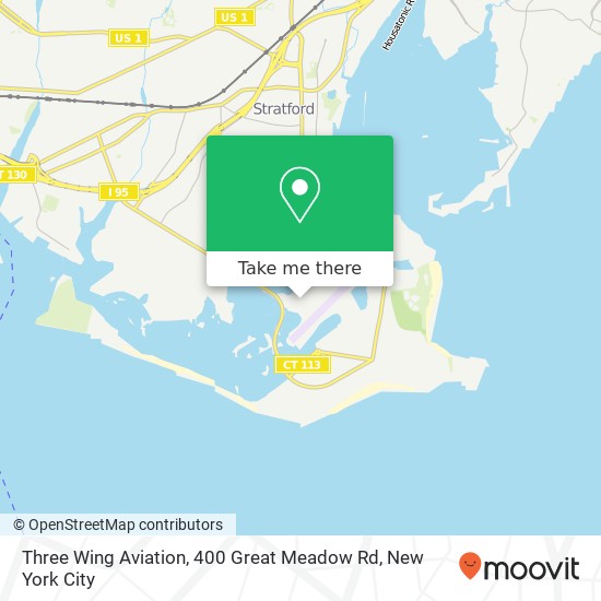 Mapa de Three Wing Aviation, 400 Great Meadow Rd