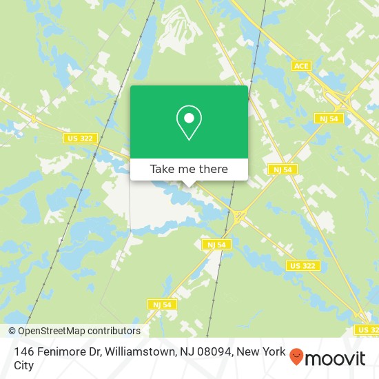 Mapa de 146 Fenimore Dr, Williamstown, NJ 08094