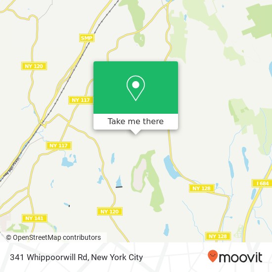 Mapa de 341 Whippoorwill Rd, Chappaqua, NY 10514