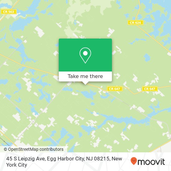 Mapa de 45 S Leipzig Ave, Egg Harbor City, NJ 08215