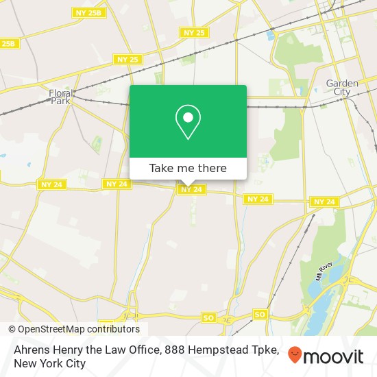 Mapa de Ahrens Henry the Law Office, 888 Hempstead Tpke