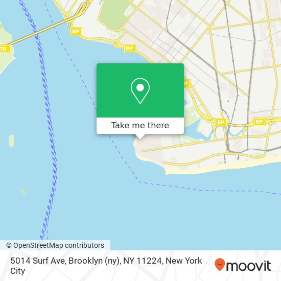 Mapa de 5014 Surf Ave, Brooklyn (ny), NY 11224