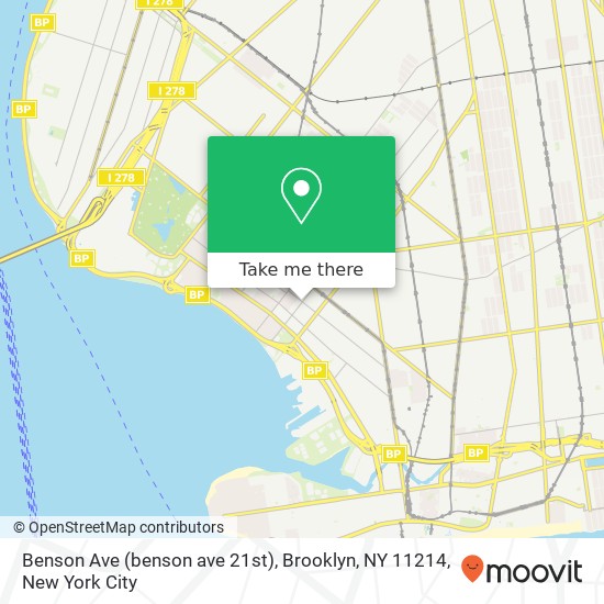 Benson Ave (benson ave 21st), Brooklyn, NY 11214 map