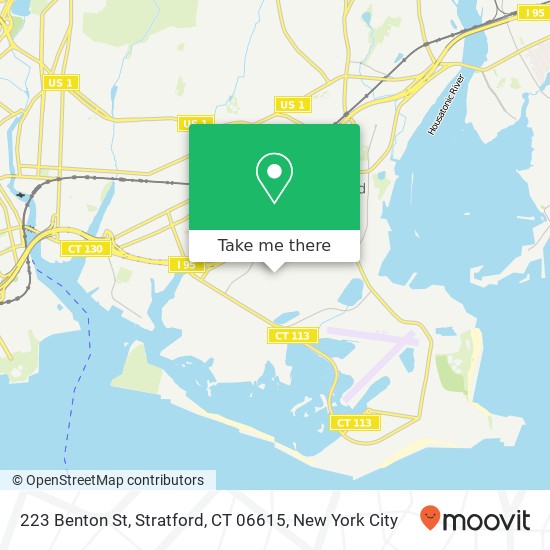 Mapa de 223 Benton St, Stratford, CT 06615