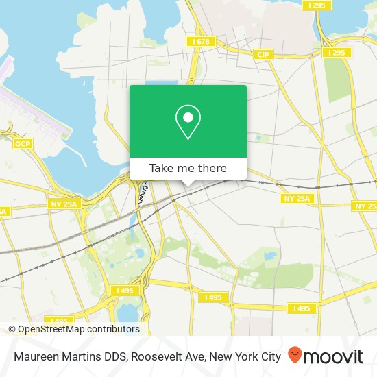 Maureen Martins DDS, Roosevelt Ave map