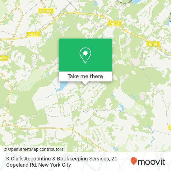 Mapa de K Clark Accounting & Bookkeeping Services, 21 Copeland Rd