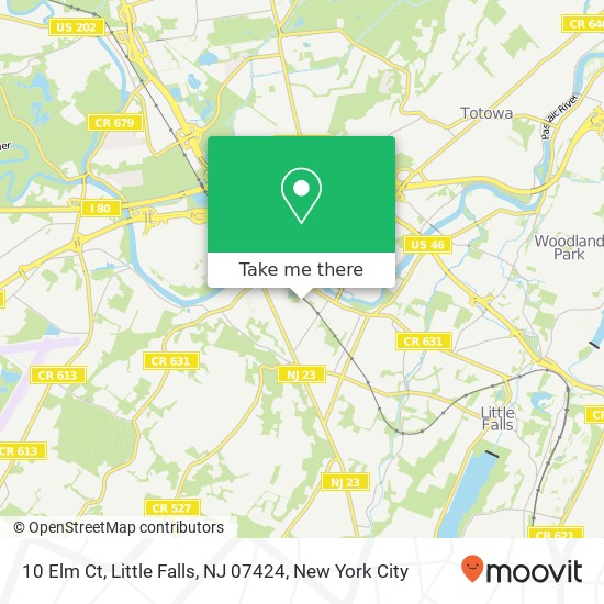 Mapa de 10 Elm Ct, Little Falls, NJ 07424