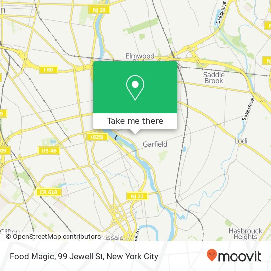 Food Magic, 99 Jewell St map