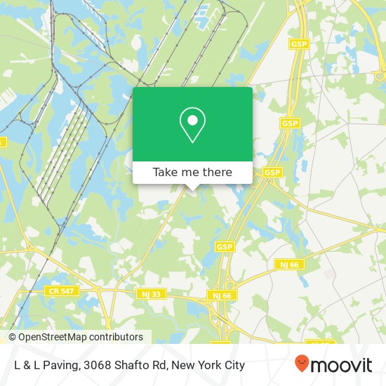 Mapa de L & L Paving, 3068 Shafto Rd