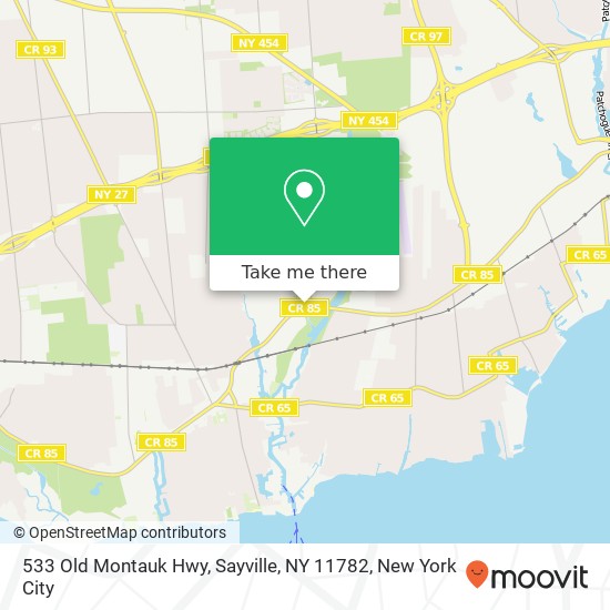 533 Old Montauk Hwy, Sayville, NY 11782 map