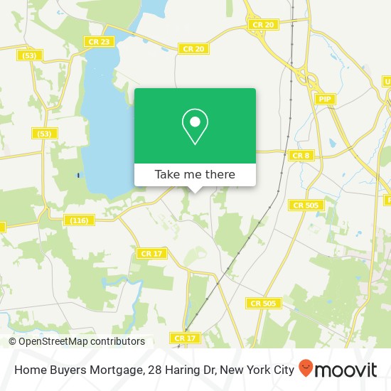 Mapa de Home Buyers Mortgage, 28 Haring Dr