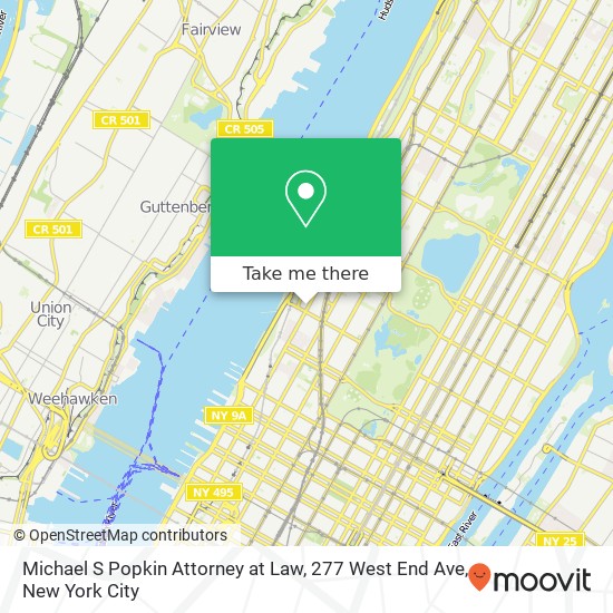 Mapa de Michael S Popkin Attorney at Law, 277 West End Ave