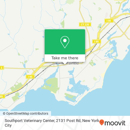 Mapa de Southport Veterinary Center, 2131 Post Rd