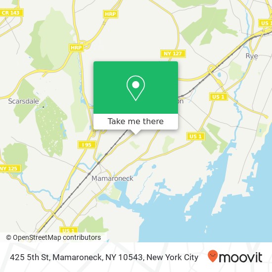 Mapa de 425 5th St, Mamaroneck, NY 10543