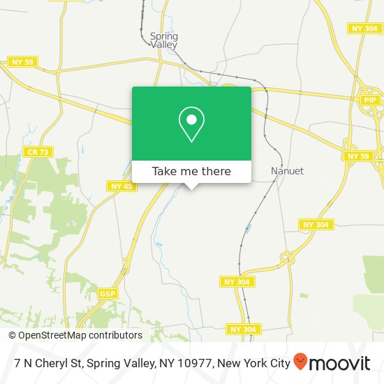 Mapa de 7 N Cheryl St, Spring Valley, NY 10977