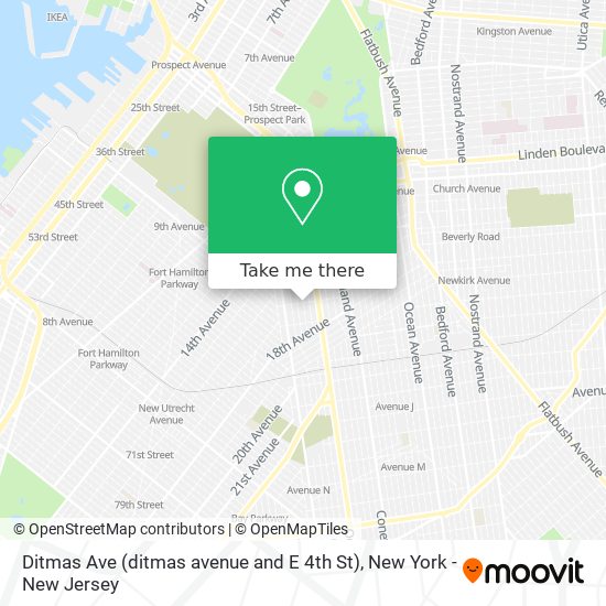 Ditmas Ave (ditmas avenue and E 4th St) map