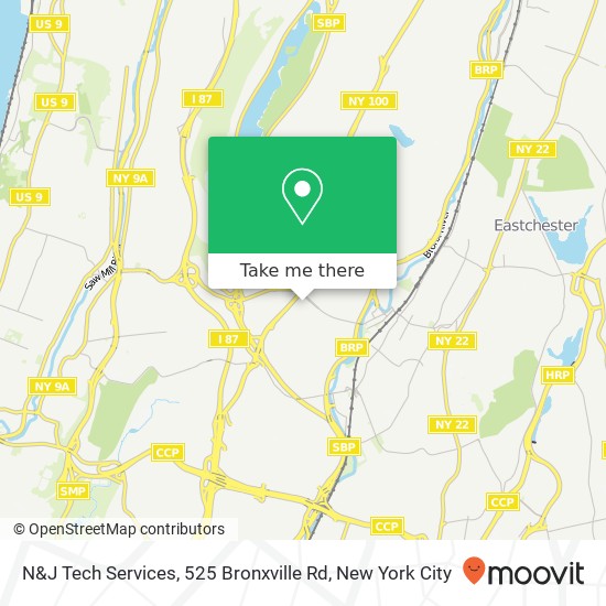 Mapa de N&J Tech Services, 525 Bronxville Rd