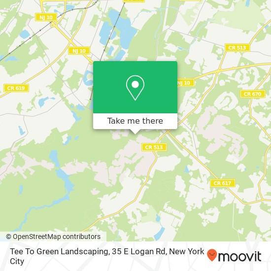 Tee To Green Landscaping, 35 E Logan Rd map