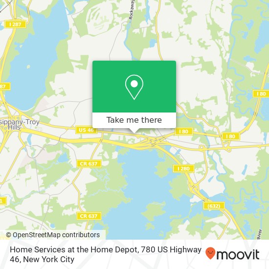 Mapa de Home Services at the Home Depot, 780 US Highway 46