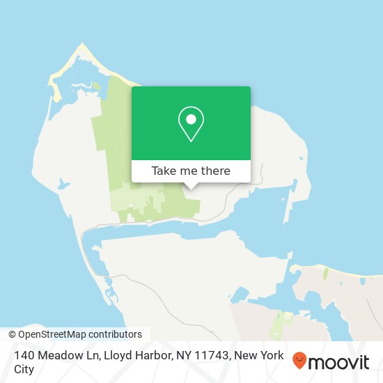 Mapa de 140 Meadow Ln, Lloyd Harbor, NY 11743