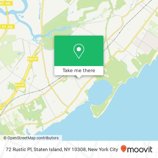 Mapa de 72 Rustic Pl, Staten Island, NY 10308