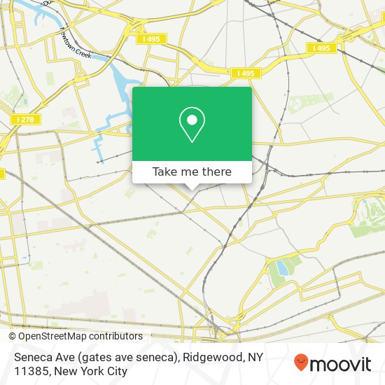 Mapa de Seneca Ave (gates ave seneca), Ridgewood, NY 11385