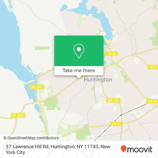 Mapa de 37 Lawrence Hill Rd, Huntington, NY 11743