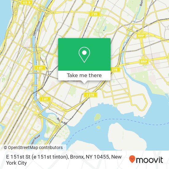 E 151st St (e 151st tinton), Bronx, NY 10455 map