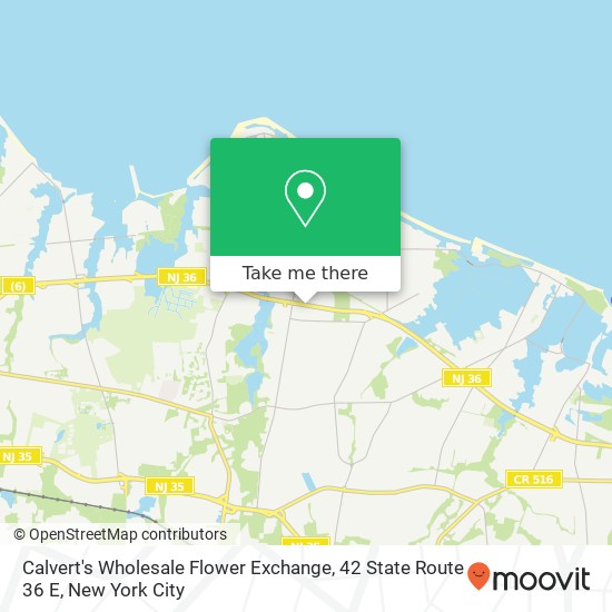 Mapa de Calvert's Wholesale Flower Exchange, 42 State Route 36 E