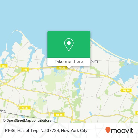 Mapa de RT-36, Hazlet Twp, NJ 07734