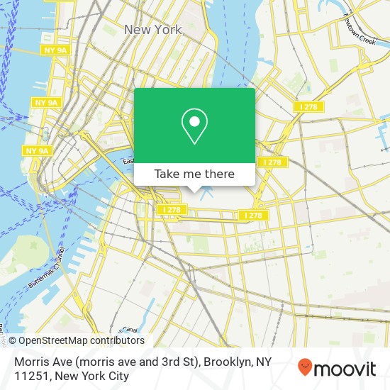 Morris Ave (morris ave and 3rd St), Brooklyn, NY 11251 map
