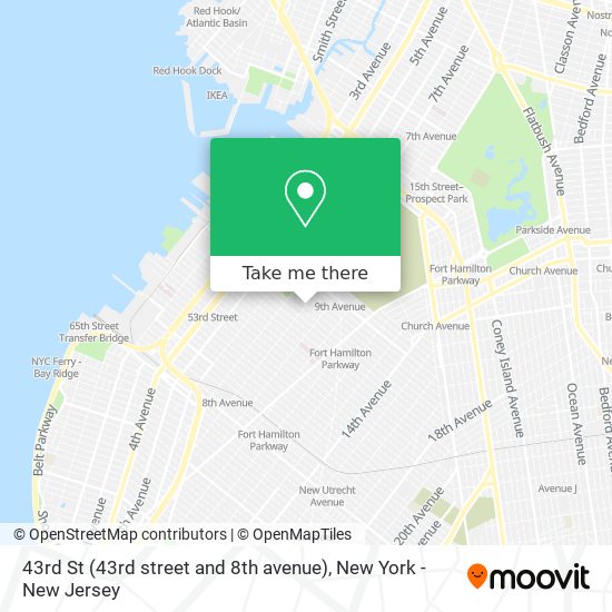 43rd St (43rd street and 8th avenue) map