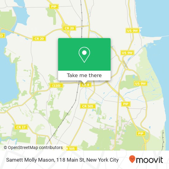 Mapa de Samett Molly Mason, 118 Main St