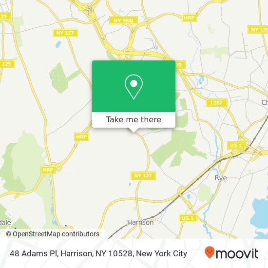 Mapa de 48 Adams Pl, Harrison, NY 10528